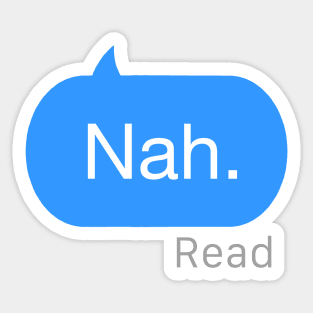 Nah Text Sticker